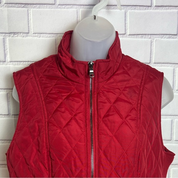 WESTPORT women Red Quilted Vest/size M - Picture 2 of 11